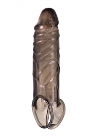 Дымчатая фаллическая насадка с подхватом и закрытой головкой - 16,2 см. - ToyFa - в Балашихе купить с доставкой