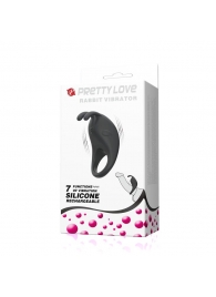 Чёрное эрекционное кольцо с вибрацией Rabbit Vibrator - Baile - в Балашихе купить с доставкой