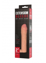 Телесная насадка-удлинитель Extension sleeve с подхватом - 17 см. - Sitabella - в Балашихе купить с доставкой