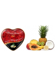 Массажная свеча с ароматом экзотических фруктов Bougie Massage Candle - 35 мл. - Plaisir Secret - купить с доставкой в Балашихе