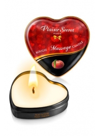 Массажная свеча с ароматом персика Bougie Massage Candle - 35 мл. - Plaisir Secret - купить с доставкой в Балашихе