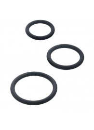 Набор из 3 чёрных эрекционных колец - ToyFa - в Балашихе купить с доставкой