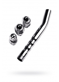 Металлический анальный душ с тремя насадками - ToyFa - купить с доставкой в Балашихе