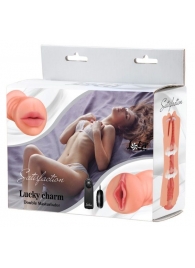 Двусторонний мастурбатор с вибропулей Satisfaction Lucky charm - Lola Games - в Балашихе купить с доставкой