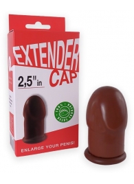 Коричневый латексный удлинитель пениса 2.5 in - Sitabella - в Балашихе купить с доставкой