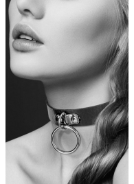 Узенький ошейник из полиуретана с кольцом - Bijoux Pour Toi - купить с доставкой в Балашихе