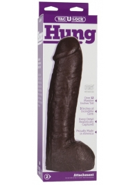 Большая насадка для трусиков Vac-U-Lock Realistic Hung - 31,7 см. - Doc Johnson - купить с доставкой в Балашихе
