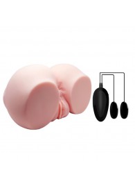 Телесный мастурбатор с двумя любовными тоннелями и вибрацией - Baile - в Балашихе купить с доставкой