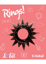 Чёрное эрекционное кольцо Rings Cristal - Lola Games - в Балашихе купить с доставкой