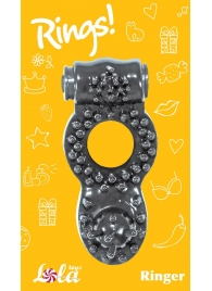 Чёрное эрекционное кольцо Rings Ringer - Lola Games - в Балашихе купить с доставкой