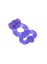 Фиолетовое эрекционное кольцо Rings Treadle с подхватом - Lola Games - в Балашихе купить с доставкой