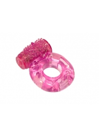 Розовое эрекционное кольцо с вибрацией Rings Axle-pin - Lola Games - в Балашихе купить с доставкой
