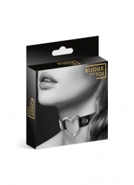 Чёрный чокер с кольцом в форме сердца - Bijoux Pour Toi - купить с доставкой в Балашихе