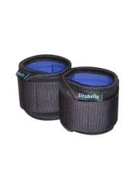 Неопреновые черно-синие наручники - Sitabella - купить с доставкой в Балашихе