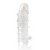 Закрытая прозрачная рельефная насадка Crystal sleeve - 13 см. - Erowoman-Eroman - в Балашихе купить с доставкой