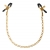 Чёрные с золотом зажимы на соски Gold Chain Nipple Clamps - Pipedream - купить с доставкой в Балашихе