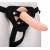 Телесный страпон на черных трусиках STRAP ON REAL DILDO - 20 см. - Dream Toys - купить с доставкой в Балашихе