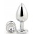 Серебристая анальная втулка с прозрачным кристаллом - 7,1 см. - Dream Toys - купить с доставкой в Балашихе