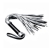 Серебристая плетка Struggle My Flogger с черной ручкой - 45 см. - Lovetoy - купить с доставкой в Балашихе