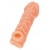 Телесная закрытая насадка с венками Cock Sleeve Size L - 17,6 см. - KOKOS - в Балашихе купить с доставкой