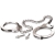 Металлические наручники Metal Leg Cuffs - Pipedream - купить с доставкой в Балашихе