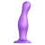 Фиолетовая насадка Strap-On-Me Dildo Plug Curvy size L - Strap-on-me - купить с доставкой в Балашихе