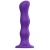 Фиолетовая насадка Strap-On-Me Dildo Geisha Balls size XL - Strap-on-me - купить с доставкой в Балашихе