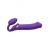 Фиолетовый безремневой вибрострапон Silicone Bendable Strap-On - size XL - Strap-on-me - купить с доставкой в Балашихе