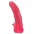 Розовая насадка для страпона с клиторальными лепестками - 18,5 см. - LOVETOY (А-Полимер) - купить с доставкой в Балашихе