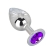 Большой плаг из стали с фиолетовым кристаллом Violet Dream - 9,5 см. - Erotic Fantasy - купить с доставкой в Балашихе