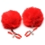 Красные зажимы на соски с помпонами Pom Pom - XR Brands - купить с доставкой в Балашихе