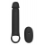Черная насадка-удлинитель с вибрацией Vibrating Extender With Remote - Dream Toys - в Балашихе купить с доставкой