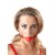 Силиконовый кляп-шар на чёрных ремешках Red Gag silicone - Orion - купить с доставкой в Балашихе