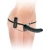 Черный страпон с вагинальной пробкой Deluxe Vibrating Penetrix Strap-On - 19 см. - Pipedream - купить с доставкой в Балашихе