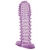 Гелевая фиолетовая насадка с шипами - 12 см. - Toyfa Basic - в Балашихе купить с доставкой