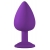 Большая фиолетовая анальная пробка Emotions Cutie Large с голубым кристаллом - 10 см. - Lola Games - купить с доставкой в Балашихе