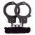 Чёрные наручники из листового металла в комплекте с веревкой BONDX METAL CUFFS LOVE ROPE SET - Dream Toys - купить с доставкой в Балашихе