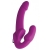 Ярко-розовый безремневой вибрострапон Evoke Vibrating Strapless Silicone Strap-on Dildo - XR Brands - купить с доставкой в Балашихе