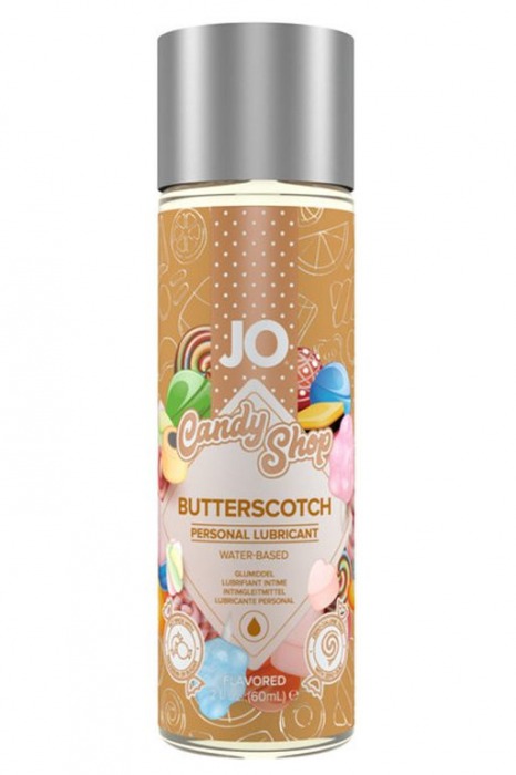 Смазка на водной основе Candy Shop Butterscotch с ароматом ирисок - 60 мл. - System JO - купить с доставкой в Балашихе