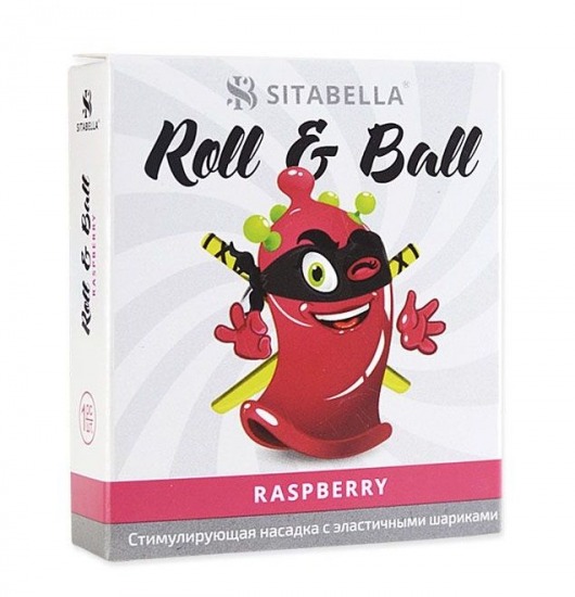 Стимулирующий презерватив-насадка Roll   Ball Raspberry - Sitabella - купить с доставкой в Балашихе