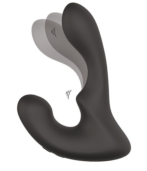 Чёрный массажер простаты с 2 моторами BOOTY ROCKER - Dream Toys - в Балашихе купить с доставкой