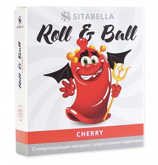Стимулирующий презерватив-насадка Roll   Ball Cherry - Sitabella - купить с доставкой в Балашихе