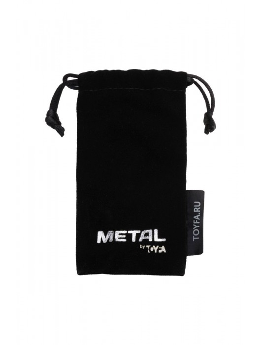 Серебристая коническая анальная пробка с красным кристаллом - 8 см. - ToyFa - купить с доставкой в Балашихе