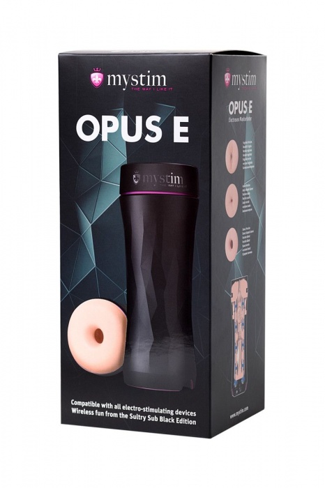 Мастурбатор-анус Opus E Donut с возможностью подключения электростимуляции - MyStim - купить с доставкой в Балашихе