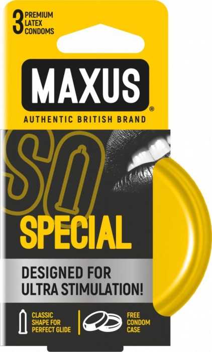 Презервативы с точками и рёбрами в железном кейсе MAXUS Special - 3 шт. - Maxus - купить с доставкой в Балашихе