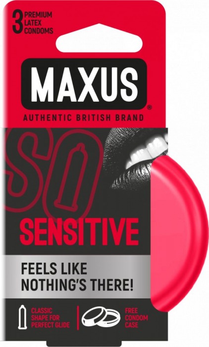 Ультратонкие презервативы в железном кейсе MAXUS Sensitive - 3 шт. - Maxus - купить с доставкой в Балашихе