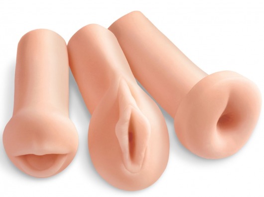 Комплект из 3 мастурбаторов All 3 Holes: вагина, анус, ротик - Pipedream - в Балашихе купить с доставкой