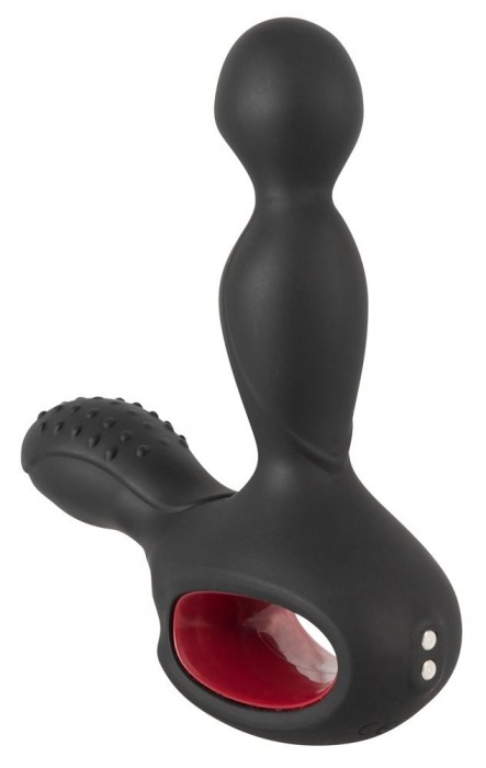 Черный вибромассажер простаты с нагревом и ротацией Prostate Plug - 14,5 см. - Orion - в Балашихе купить с доставкой