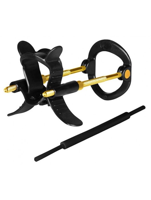 Черно-золотистый экстендер для пениса Sex Expert - Sex Expert - в Балашихе купить с доставкой