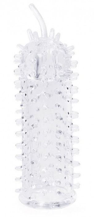 Закрытая рельефная насадка Crystal sleeve с усиками - 12 см. - Erowoman-Eroman - в Балашихе купить с доставкой